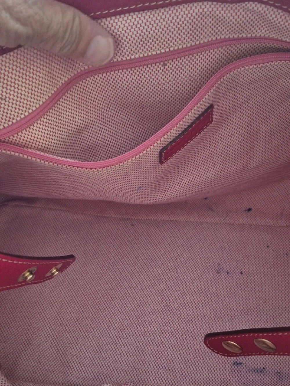 Dooney & Bourke Red Trim Logo Satchel